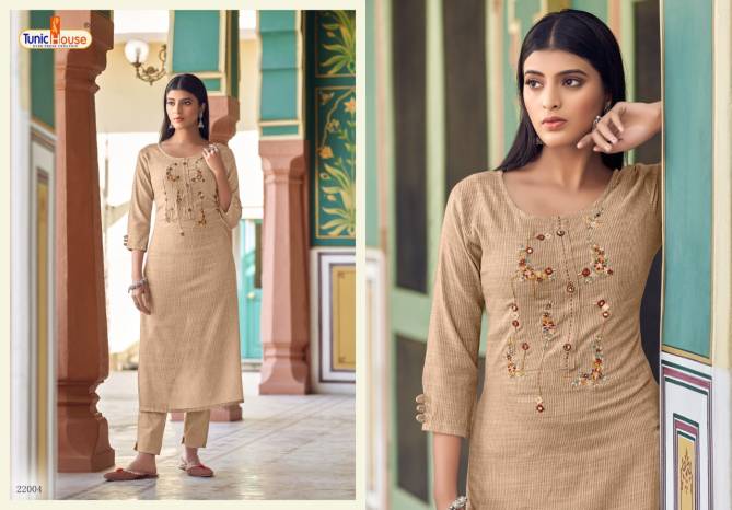 Tunic House Majestic Embroidery New Exclusive Wear Designer Kurti Collection
